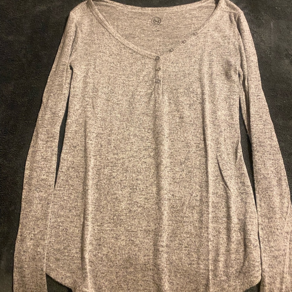 SO Women's Heather Gray Long Sleeve Tee